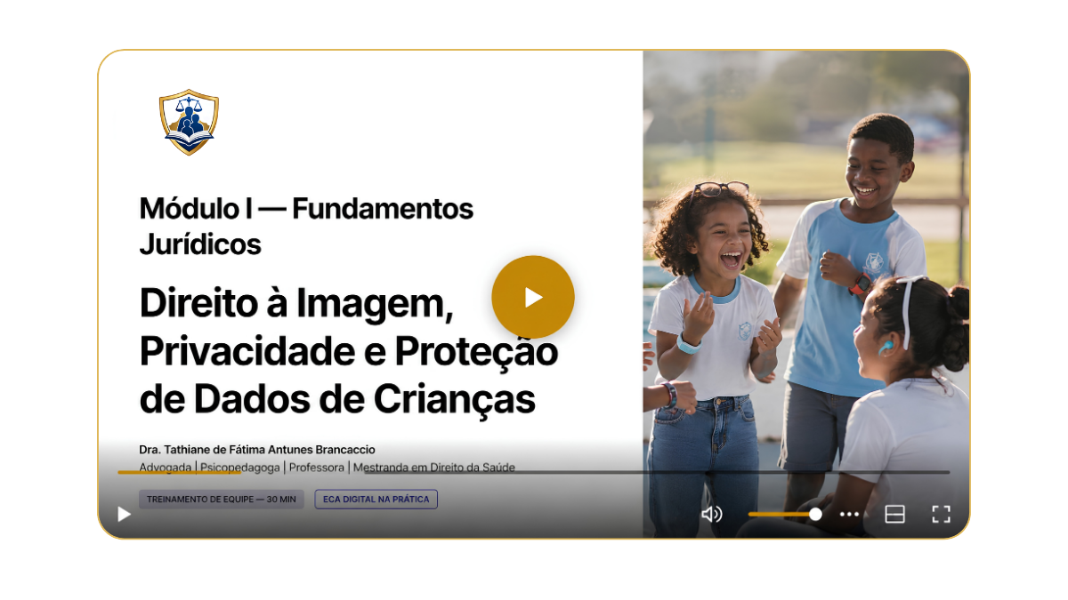 Prévia da formação sobre direito à imagem, privacidade e proteção de dados de crianças